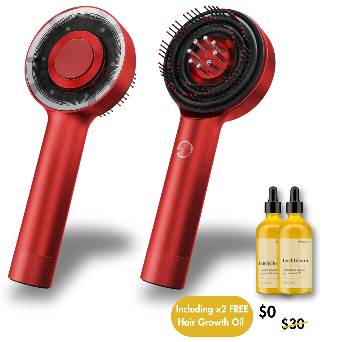 LushGleam™ Red Light Scalp Massager